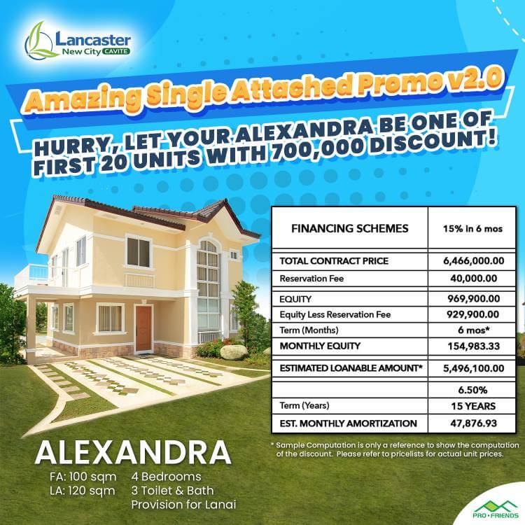 Alexandra Single-Attached House Promo from Lancaster New City Cavite